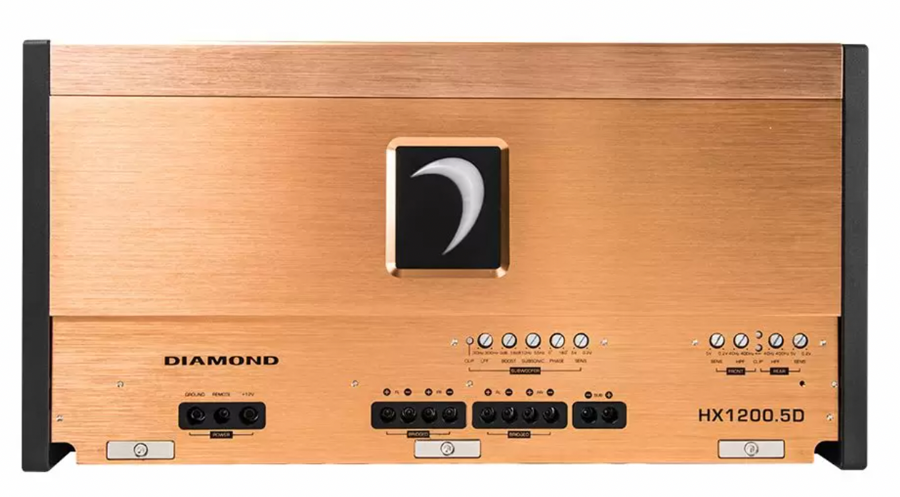 Diamond Audio HX1200.5 1200 Watt RMS 5 Channel Class D Full Range HEX Series Amplifier