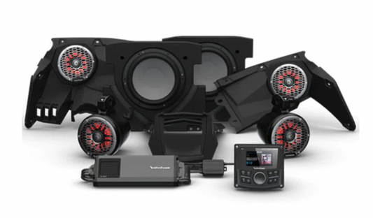 Rockford Fosgate X317-STG5 X3 Stage 5: PMX-3, 1500 Watt, Front Color Optix™ Speaker, Dual Subwoofer and Rear Speaker Kit for Select X3 Models (Gen-3)