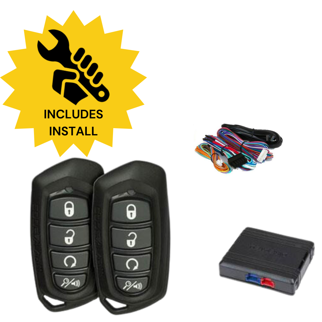 Code Alarm 1-Way Remote Starter with Two 1-Way 4-Button Remotes w/ Install